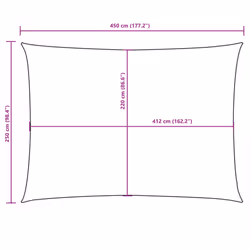 vidaXL Sunshade Sail Oxford Fabric Rectangular Patio Shade Sunscreen Canopy - orange, 2.5 x 4.5 m - Additional view 9