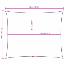 vidaXL Sunshade Sail Oxford Fabric Rectangular Patio Shade Sunscreen Canopy - orange, 3 x 4 m - Additional view 9