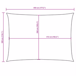 vidaXL Sunshade Sail Oxford Fabric Rectangular Patio Shade Sunscreen Canopy - orange, 3 x 4.5 m - Additional view 9