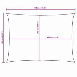vidaXL Sunshade Sail Oxford Fabric Rectangular Patio Shade Sunscreen Canopy - orange, 3 x 5 m