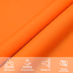 vidaXL Sunshade Sail Oxford Fabric Rectangular Patio Shade Sunscreen Canopy - orange, 3 x 6 m - Additional view 5