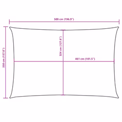 vidaXL Sunshade Sail Oxford Fabric Rectangular Patio Shade Sunscreen Canopy - orange, 3.5 x 5 m - Additional view 9