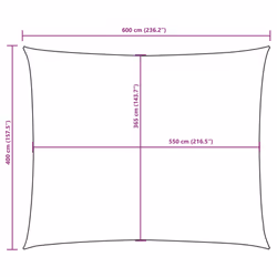 vidaXL Sunshade Sail Oxford Fabric Rectangular Patio Shade Sunscreen Canopy - orange, 4 x 6 m - Additional view 9