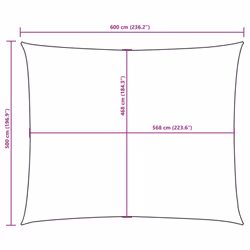 vidaXL Sunshade Sail Oxford Fabric Rectangular Patio Shade Sunscreen Canopy - orange, 5 x 6 m - Additional view 9