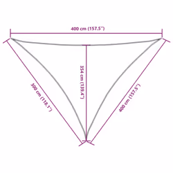 vidaXL Sunshade Sail Oxford Fabric Triangular Shade Sail Sunscreen Canopy - orange, 3 x 4 x 4 m - Additional view 9
