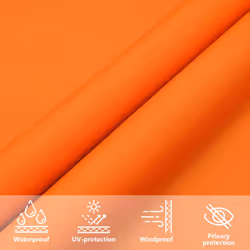 vidaXL Sunshade Sail Oxford Fabric Triangular Shade Sail Sunscreen Canopy - orange, 4 x 5 x 6.4 m - Additional view 5