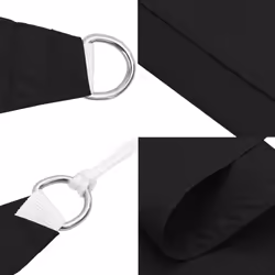 vidaXL Sunshade Sail Oxford Fabric Square 2.5x2.5 m Black Sunscreen Patio - Additional view 5