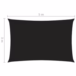 vidaXL Sunshade Sail Oxford Fabric Rectangular 3x5 m Black Sunscreen Patio - Additional view 5