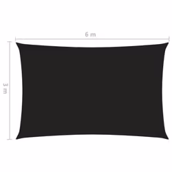 vidaXL Sunshade Sail Oxford Fabric Rectangular 3x6 m Black Sunscreen Patio - Additional view 5
