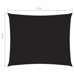 vidaXL Sunshade Sail Oxford Fabric Rectangular 4x5 m Black Sunscreen Patio - Additional view 5