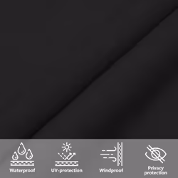vidaXL Sunshade Sail Oxford Fabric Triangular Shade Sail Sunscreen Canopy - black, 2.5 x 2.5 x 3.5 m - Additional view 5