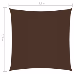 vidaXL Sunshade Sail Oxford Fabric Square 2.5x2.5 m Brown Patio Shade Canopy - Additional view 5
