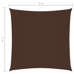 vidaXL Sunshade Sail Oxford Fabric Square 5x5 m Brown Patio Shade Sunscreen - Additional view 5