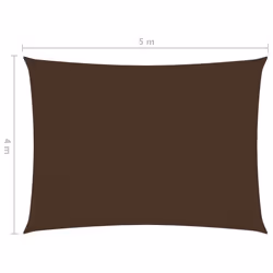 vidaXL Sunshade Sail Oxford Fabric Rectangular 4x5 m Brown Patio Shade Canopy - Additional view 5