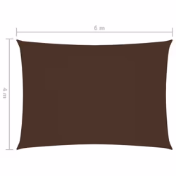 vidaXL Sunshade Sail Oxford Fabric Rectangular 4x6 m Brown Sunscreen Canopy - Additional view 5