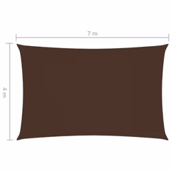 vidaXL Sunshade Sail Oxford Fabric Rectangular 4x7 m Brown Sunscreen Canopy - Additional view 5