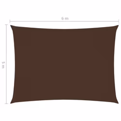vidaXL Sunshade Sail Oxford Fabric Rectangular 5x6 m Brown Sunscreen Canopy - Additional view 5