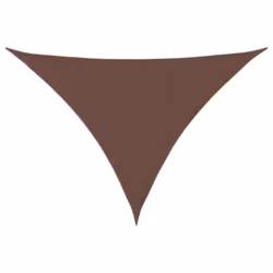 vidaXL Sunshade Sail Oxford Fabric Triangular 3.5x3.5x4.9 m Brown Sunscreen