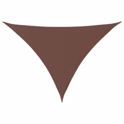 vidaXL Sunshade Sail Oxford Fabric Triangular 4x4x5.8 m Brown Sunscreen Canopy