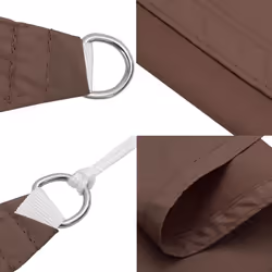 vidaXL Sunshade Sail Oxford Fabric Triangular 4x5x5 m Brown Sunscreen Canopy - Additional view 4