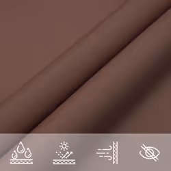 vidaXL Sunshade Sail Oxford Fabric Triangular 5x5x5 m Brown Patio Shade Canopy