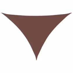 vidaXL Sunshade Sail Oxford Fabric Triangular 5x6x6 m Brown Sunscreen Canopy