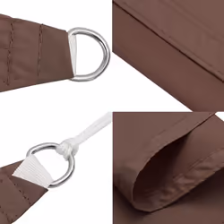 vidaXL Sunshade Sail Oxford Fabric Triangular 5x5x6 m Brown Sunscreen Canopy - Additional view 4