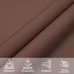 vidaXL Sunshade Sail Oxford Fabric Triangular Shade Sail Sunscreen Canopy - brown, 6 x 6 x 6 m - Additional view 5