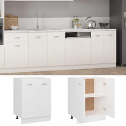 vidaXL Bottom Cabinet White Engineered Wood Cupboard Sideboard Storage Cabinet