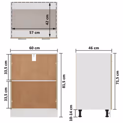 vidaXL Bottom Cabinet Sonoma Oak Engineered Wood Cupboard Sideboard Cabinet - Additional view 10