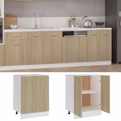 vidaXL Bottom Cabinet Sonoma Oak Engineered Wood Cupboard Sideboard Cabinet