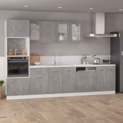 vidaXL Bottom Cabinet Concrete Grey Engineered Wood Cupboard Sideboard Cabinet