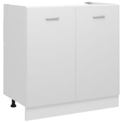 vidaXL Sink Bottom Cabinet White Engineered Wood Home Storage Shelf Organiser