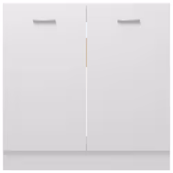 vidaXL Sink Bottom Cabinet White Engineered Wood Home Storage Shelf Organiser - Additional view 5
