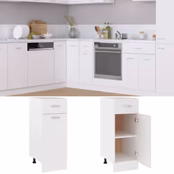 vidaXL Kitchen Cabinet White Engineered Wood Cupboard Sideboard Side Cabinet