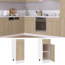 vidaXL Kitchen Cabinet Sonoma Oak Engineered Wood Cupboard Sideboard Cabinet