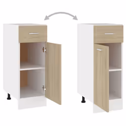 vidaXL Kitchen Cabinet Sonoma Oak Engineered Wood Cupboard Sideboard Cabinet - Additional view 7