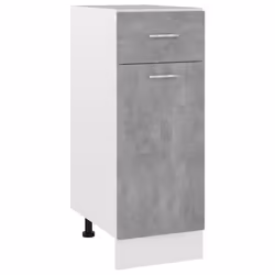 vidaXL Kitchen Cabinet Concrete Grey Engineered Wood Sideboard Side Cabinet