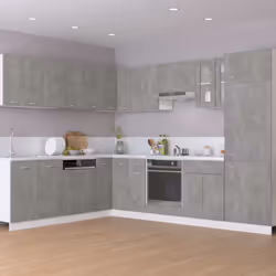 vidaXL Kitchen Cabinet Concrete Grey Engineered Wood Sideboard Side Cabinet - Additional view 4