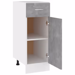 vidaXL Kitchen Cabinet Concrete Grey Engineered Wood Sideboard Side Cabinet - Additional view 6