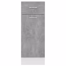 vidaXL Kitchen Cabinet Concrete Grey Engineered Wood Sideboard Side Cabinet - Additional view 8
