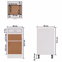 vidaXL Kitchen Cabinet White Engineered Wood Kitchen Storage Shelf Organiser - Additional view 5
