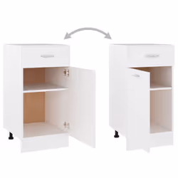 vidaXL Kitchen Cabinet White Engineered Wood Kitchen Storage Shelf Organiser - Additional view 7