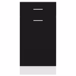 vidaXL Kitchen Cabinet Black Engineered Wood Kitchen Storage Shelf Organiser - Additional view 8
