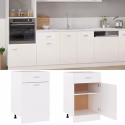 vidaXL Kitchen Cabinet White Engineered Wood Kitchen Storage Shelf Organiser