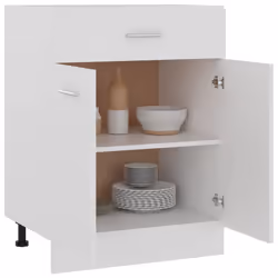 vidaXL Kitchen Cabinet White Engineered Wood Kitchen Storage Shelf Organiser - Additional view 4