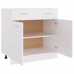 vidaXL Drawer Bottom Cabinet Storage Cabinet Sideboard White Engineered Wood - Additional view 8