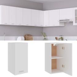 vidaXL Kitchen Cabinet White Engineered Wood Kitchen Storage Shelf Organiser