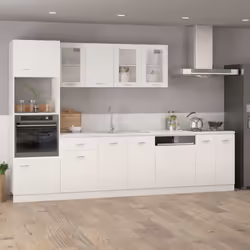 vidaXL Kitchen Cabinet White Engineered Wood Kitchen Storage Shelf Organiser