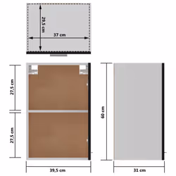 vidaXL Kitchen Cabinet Black Engineered Wood Kitchen Storage Shelf Organiser - Additional view 4